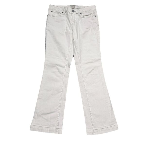 Gap Long And Lean Jeans 4/27 (30 x 29) White Bootcut Low Mid Denim Womens - Picture 1 of 8